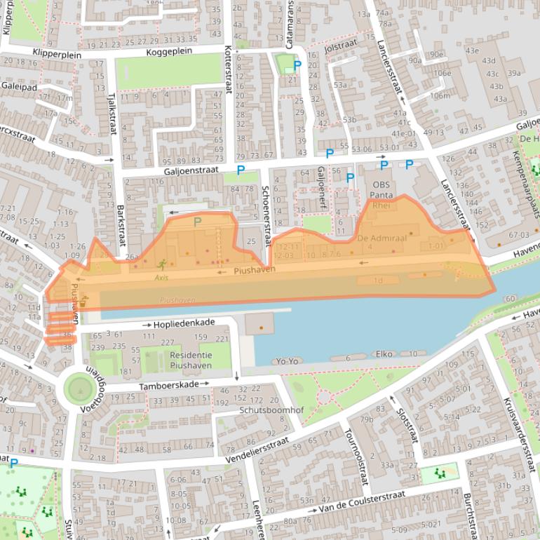 Kaart van postcodegebied 5017AN.