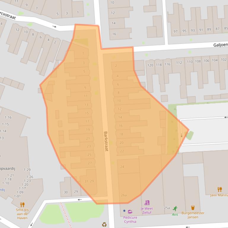 Kaart van postcodegebied 5017AT.