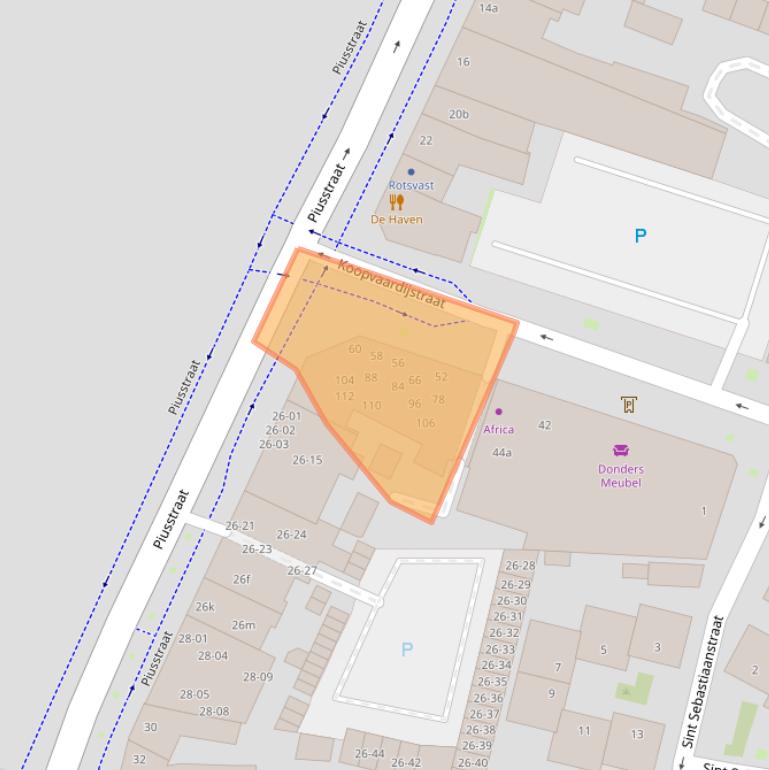 Kaart van postcodegebied 5017BH.