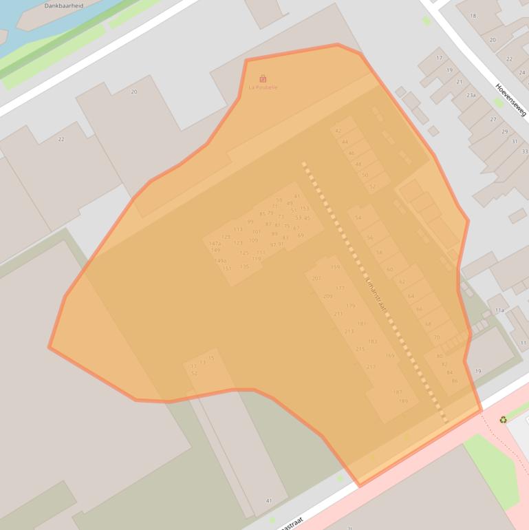 Kaart van postcodegebied 5017BJ.