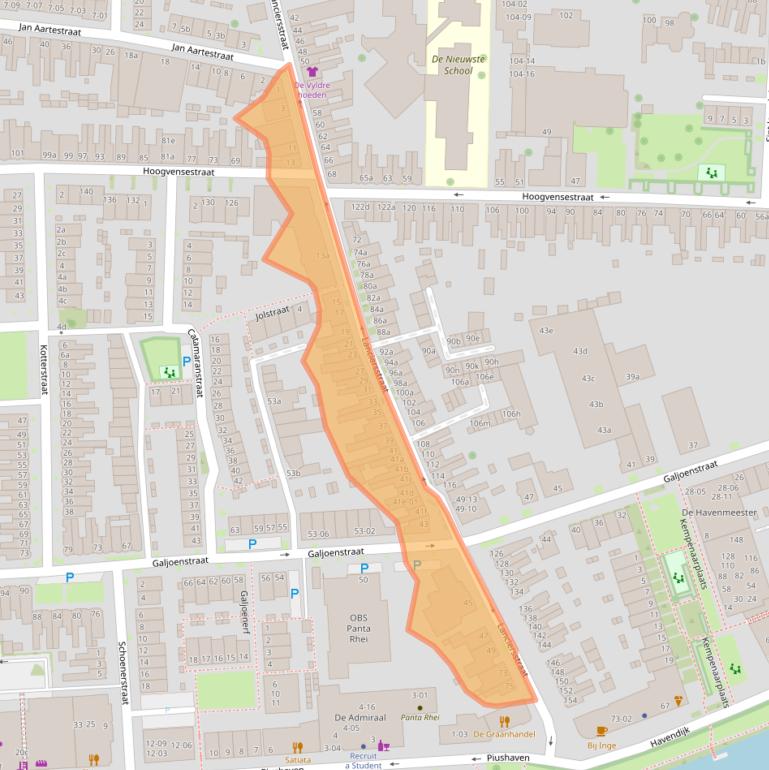 Kaart van postcodegebied 5017CR.