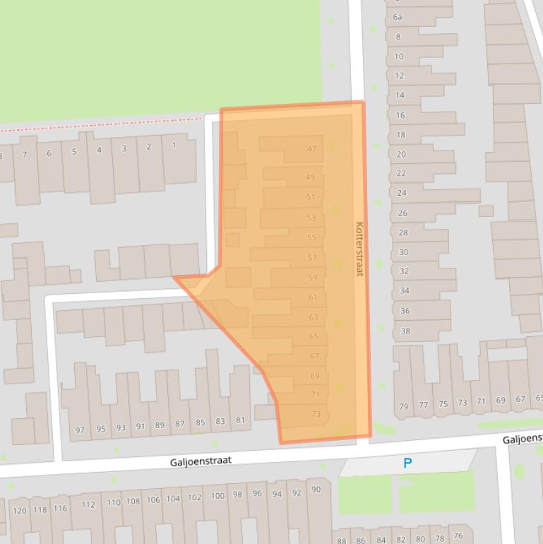 Kaart van postcodegebied 5017CZ.