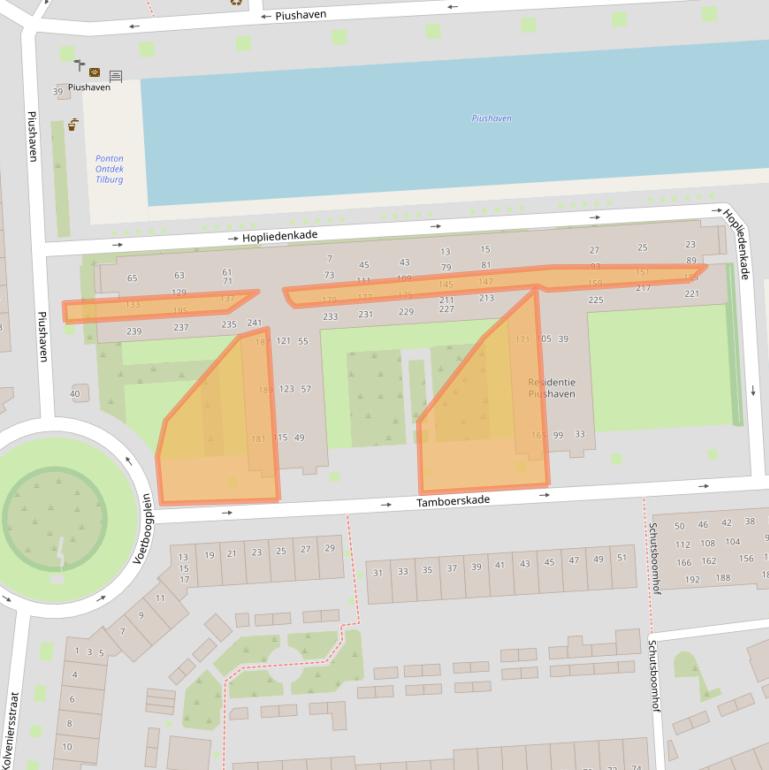 Kaart van postcodegebied 5017EN.