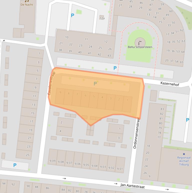 Kaart van postcodegebied 5017ER.