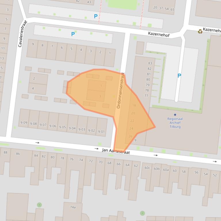 Kaart van postcodegebied 5017ES.