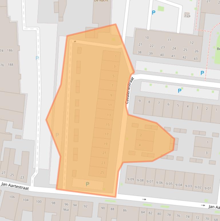 Kaart van postcodegebied 5017ET.