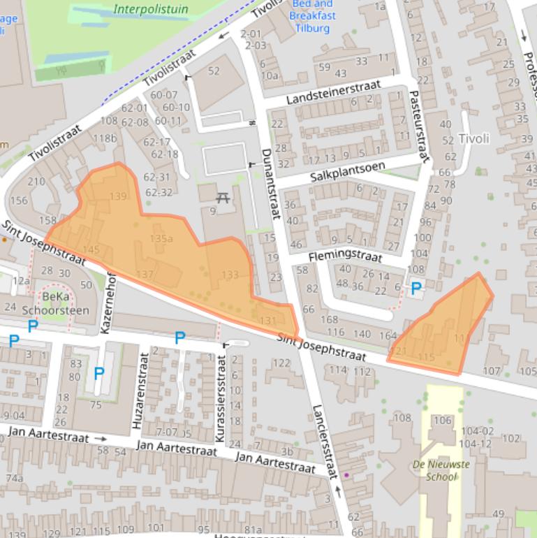 Kaart van postcodegebied 5017GG.