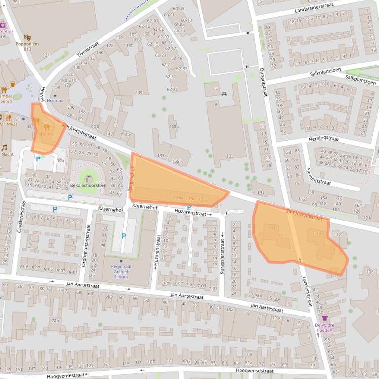 Kaart van postcodegebied 5017GL.