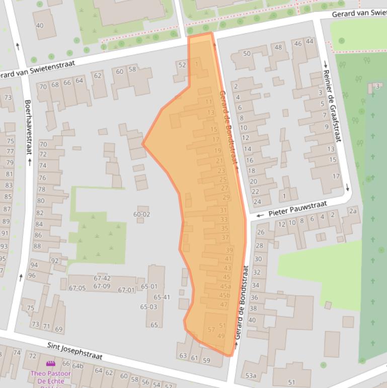 Kaart van postcodegebied 5017GS.