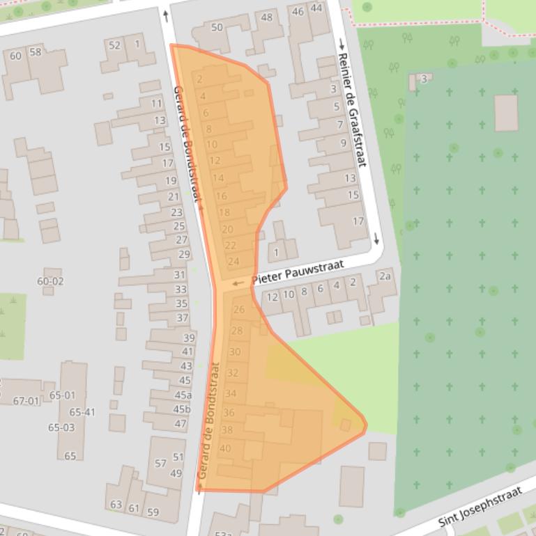 Kaart van postcodegebied 5017GT.