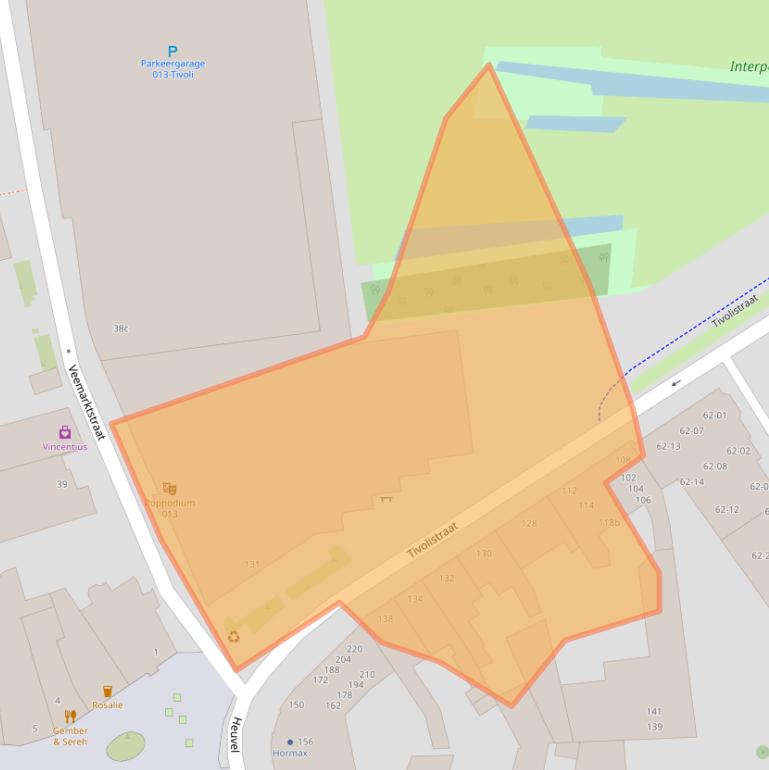 Kaart van postcodegebied 5017HS.