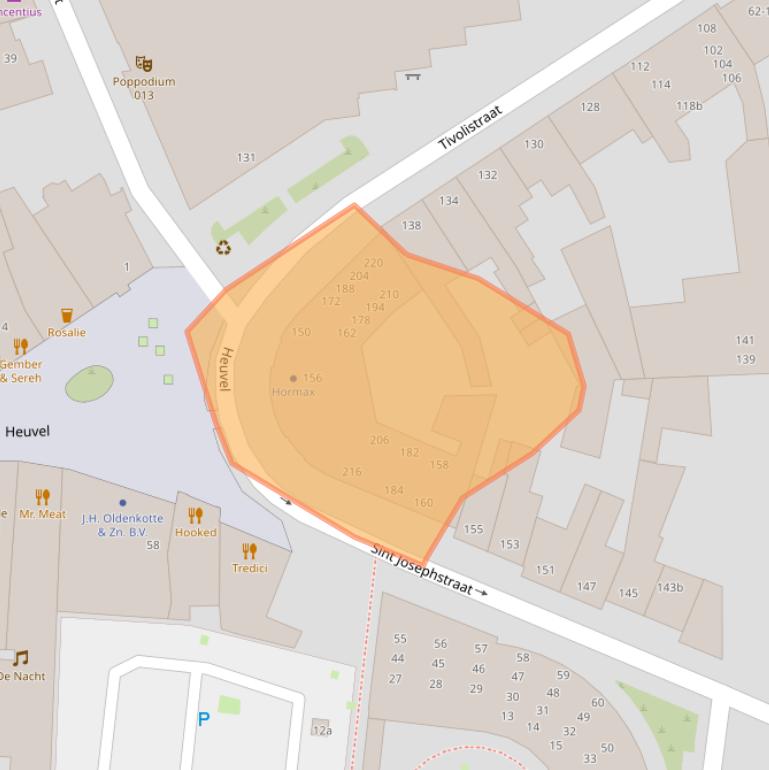 Kaart van postcodegebied 5017HT.