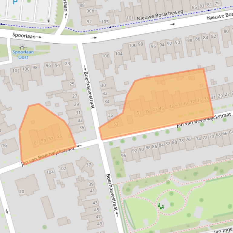 Kaart van postcodegebied 5017JC.