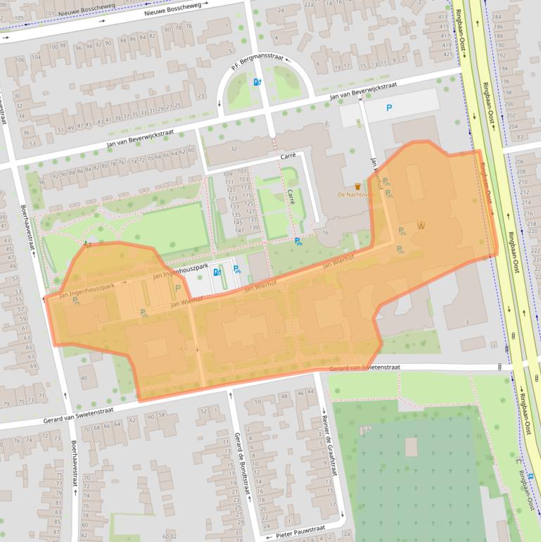 Kaart van postcodegebied 5017JD.