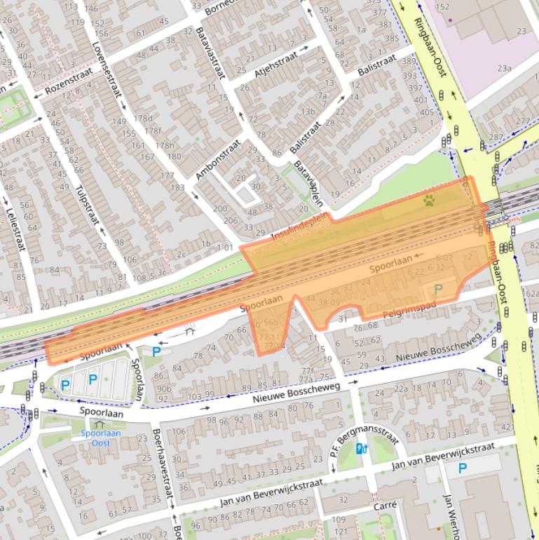 Kaart van postcodegebied 5017JS.