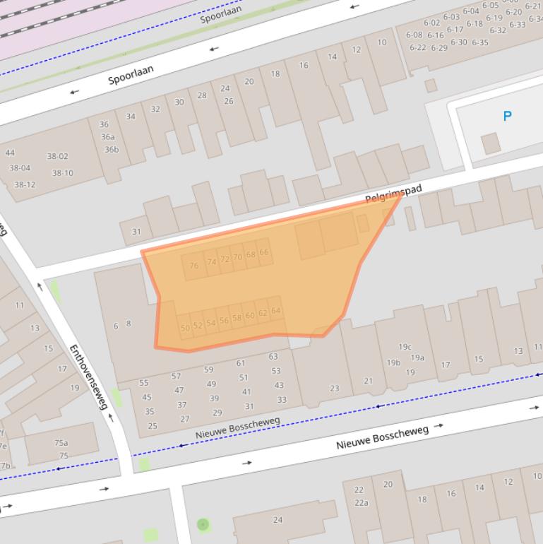 Kaart van postcodegebied 5017JV.
