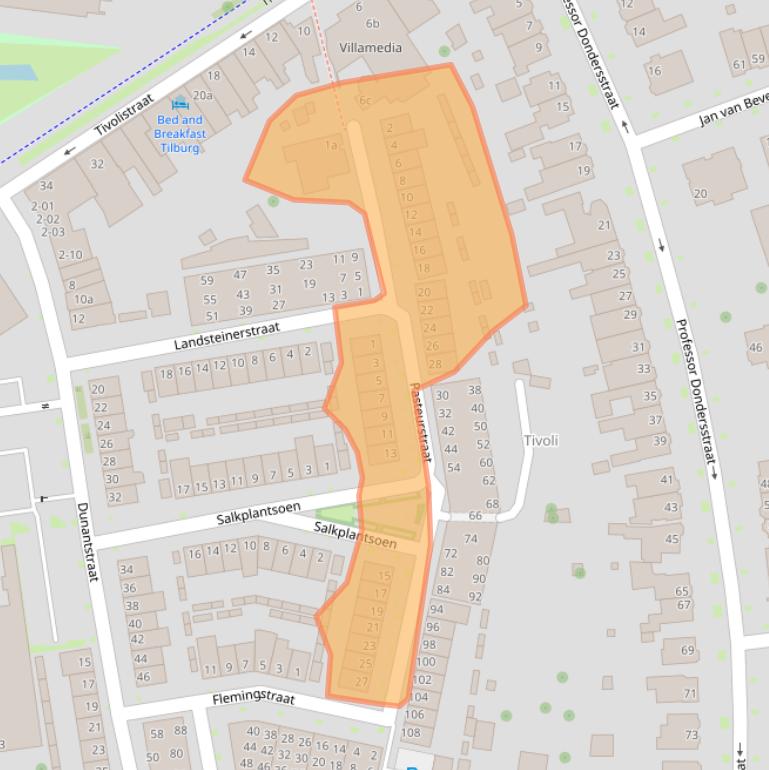 Kaart van postcodegebied 5017KL.