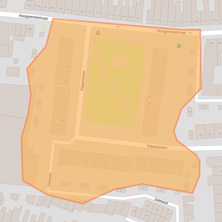 Kaart van postcodegebied 5017LE.