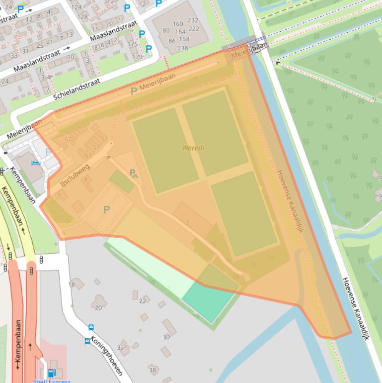 Kaart van postcodegebied 5018AC.