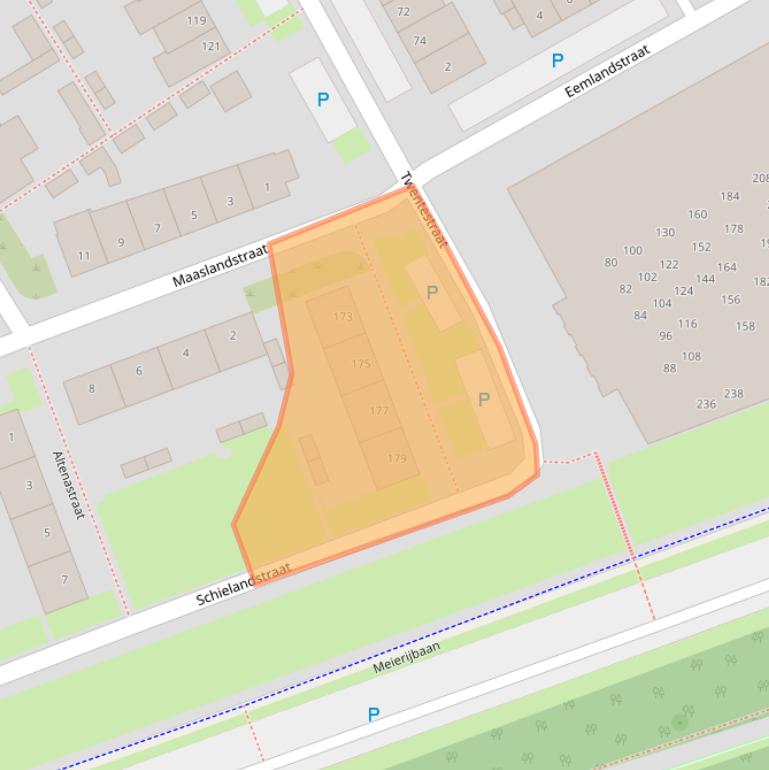 Kaart van postcodegebied 5018BE.