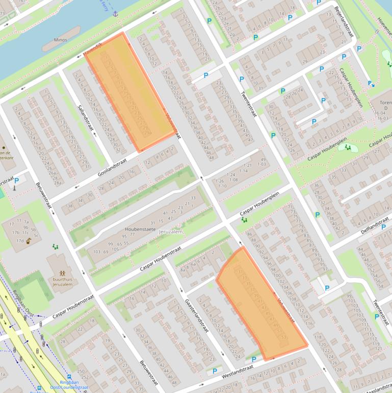 Kaart van postcodegebied 5018BH.