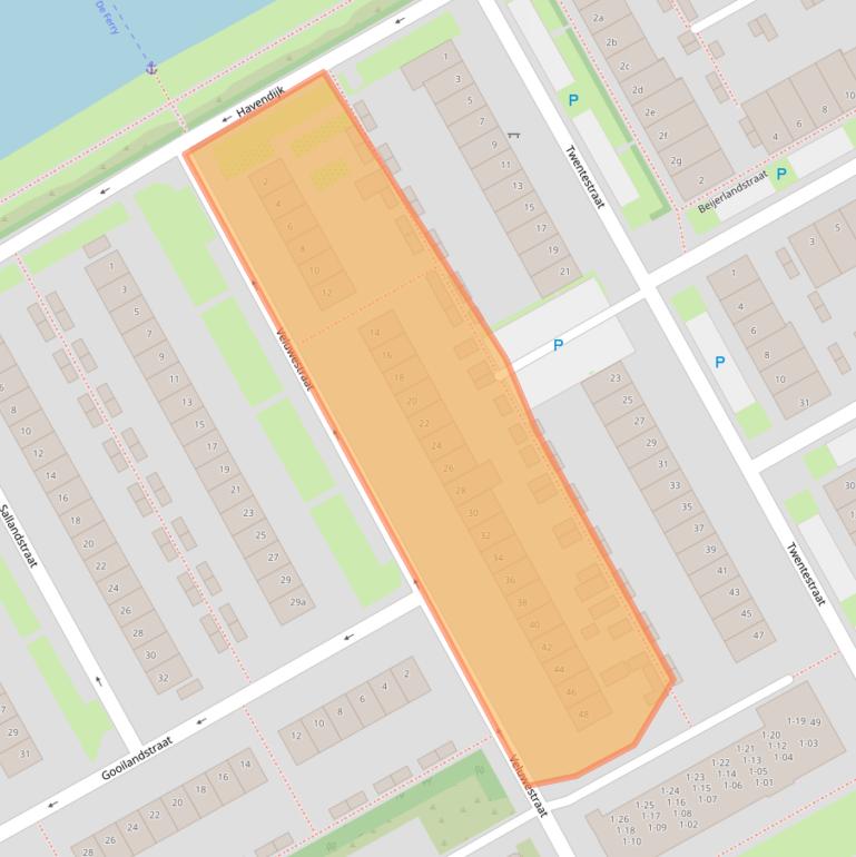 Kaart van postcodegebied 5018BJ.