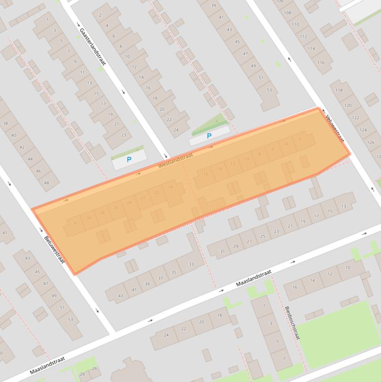 Kaart van postcodegebied 5018BM.