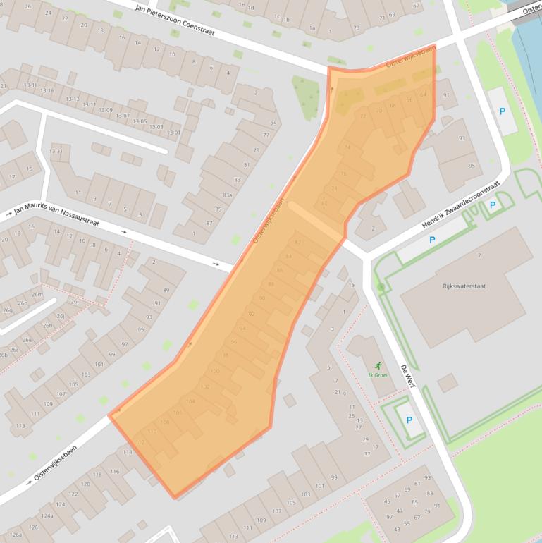 Kaart van postcodegebied 5018CC.