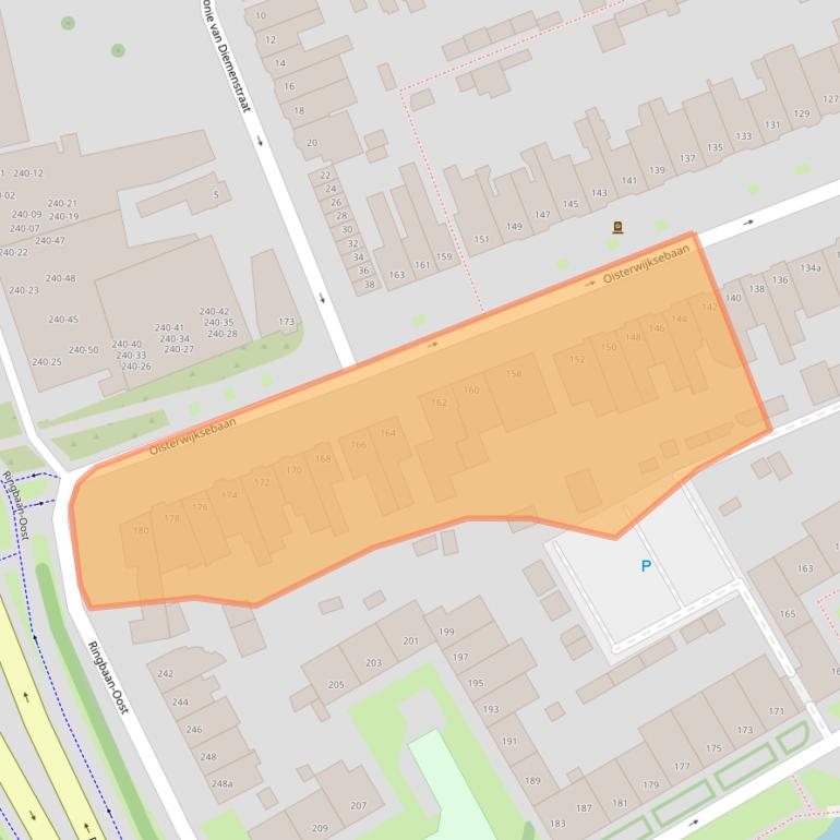 Kaart van postcodegebied 5018CE.