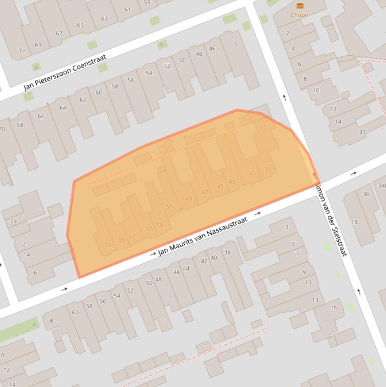 Kaart van postcodegebied 5018CJ.