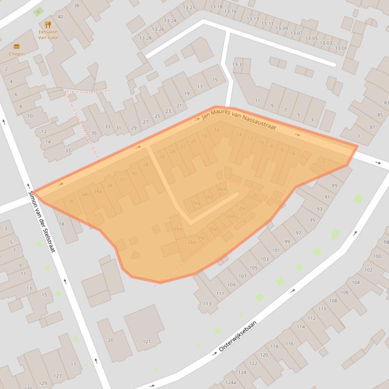 Kaart van postcodegebied 5018CK.