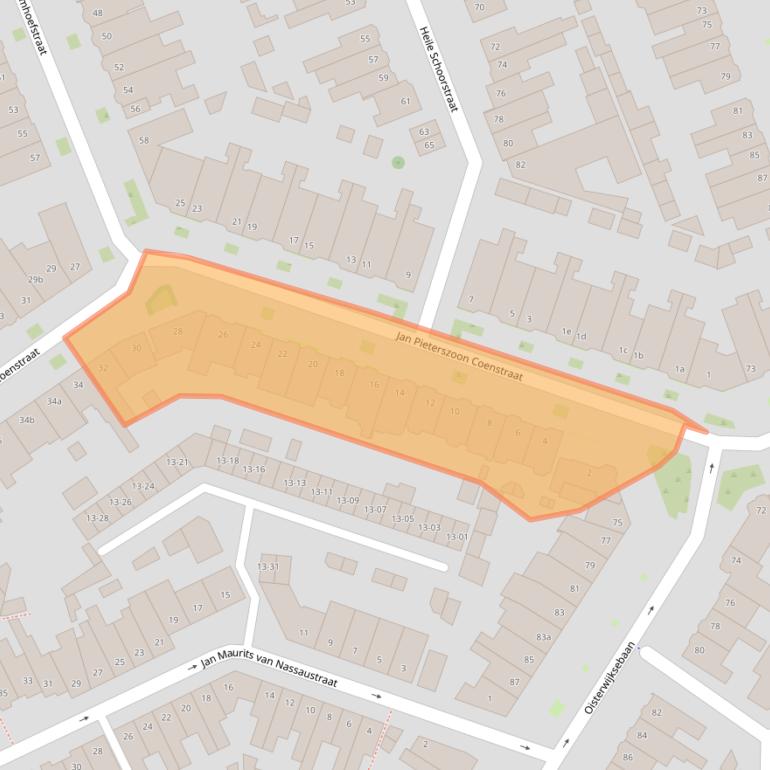 Kaart van postcodegebied 5018CS.