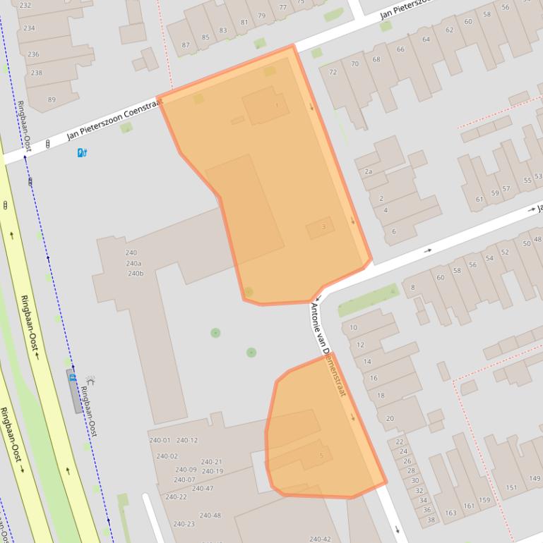 Kaart van postcodegebied 5018CV.