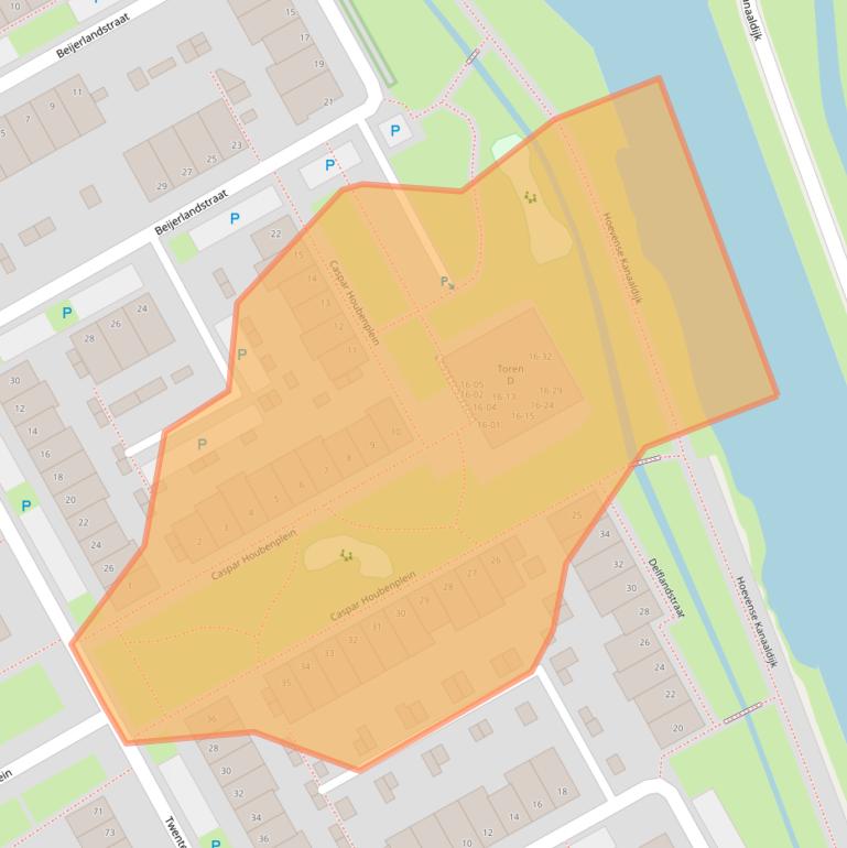 Kaart van postcodegebied 5018DC.