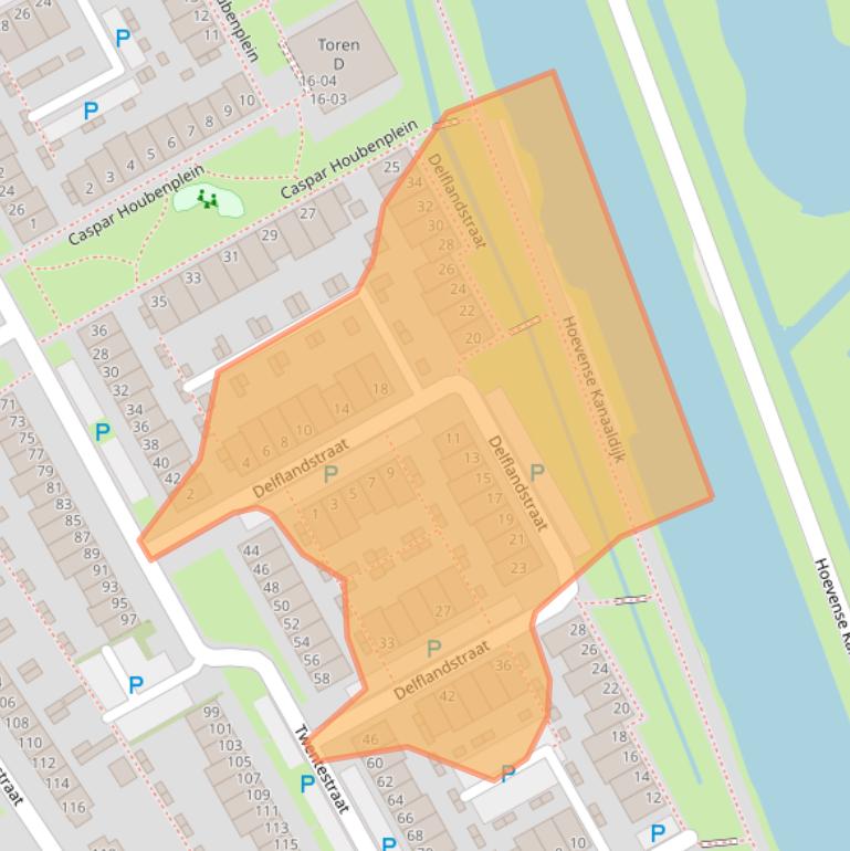 Kaart van postcodegebied 5018DD.