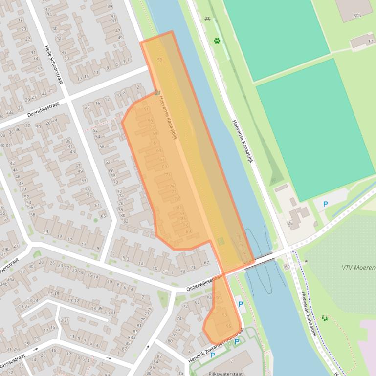 Kaart van postcodegebied 5018EB.