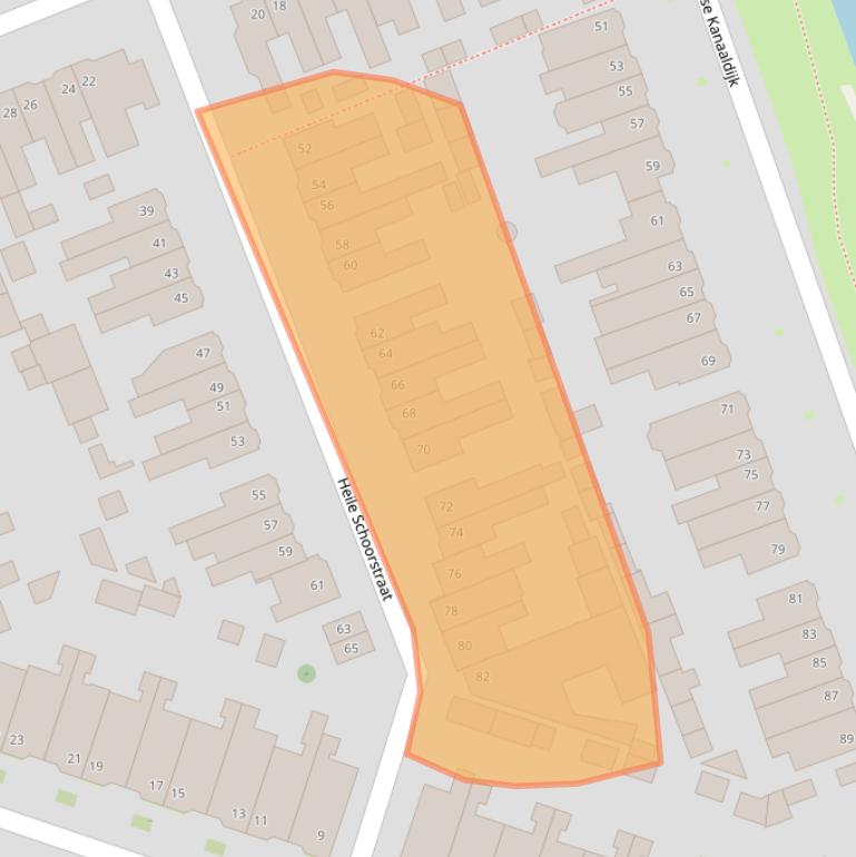 Kaart van postcodegebied 5018EG.