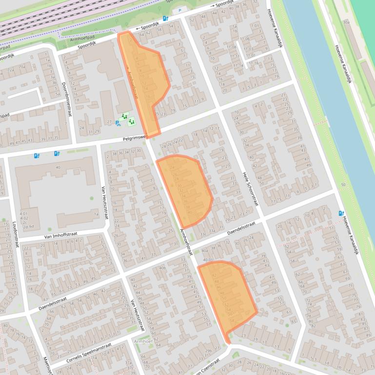 Kaart van postcodegebied 5018EK.