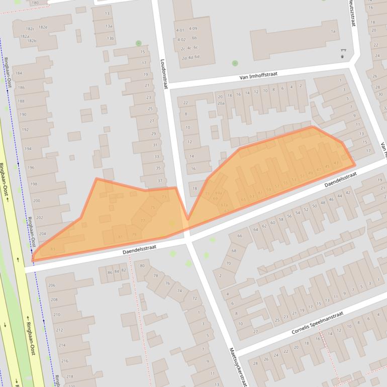 Kaart van postcodegebied 5018ER.