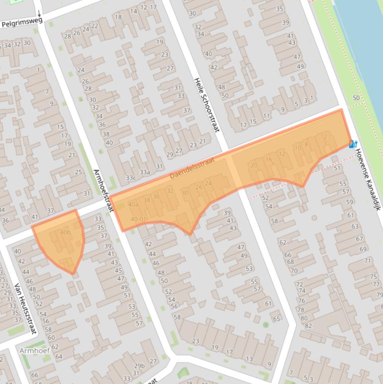 Kaart van postcodegebied 5018ES.