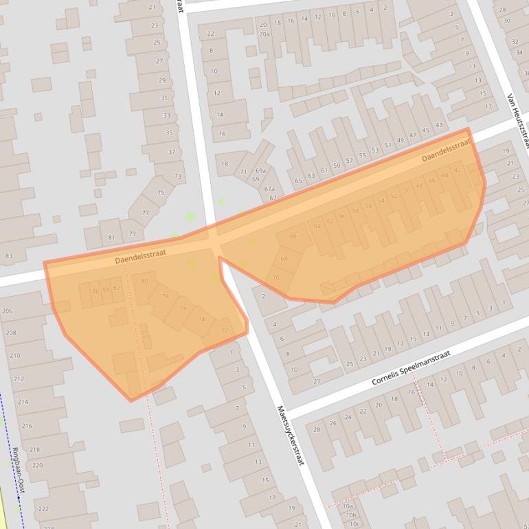 Kaart van postcodegebied 5018ET.