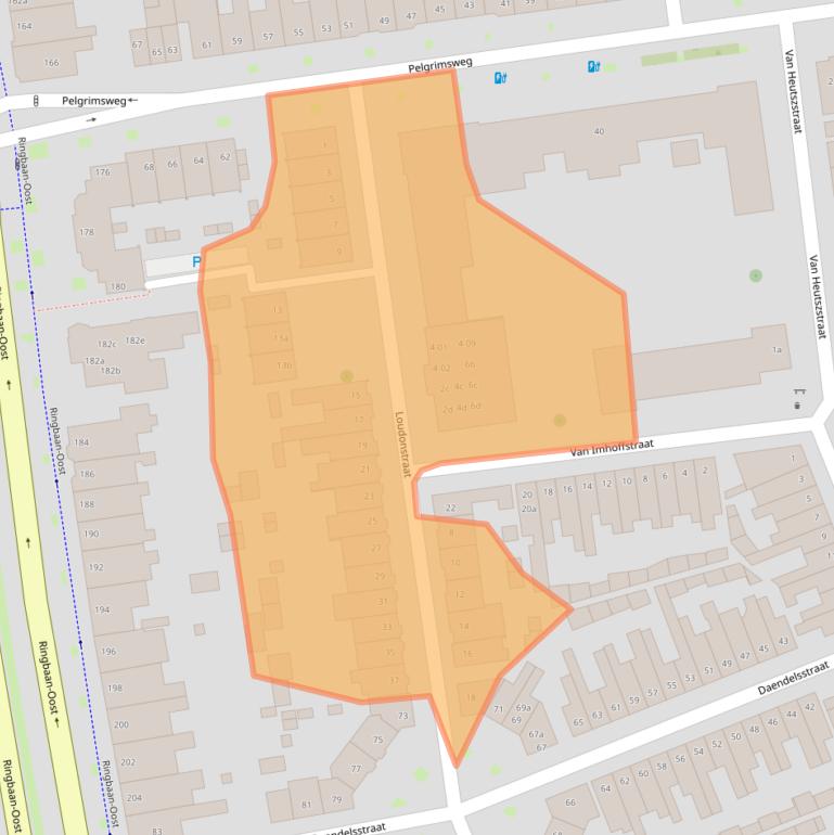 Kaart van postcodegebied 5018GE.
