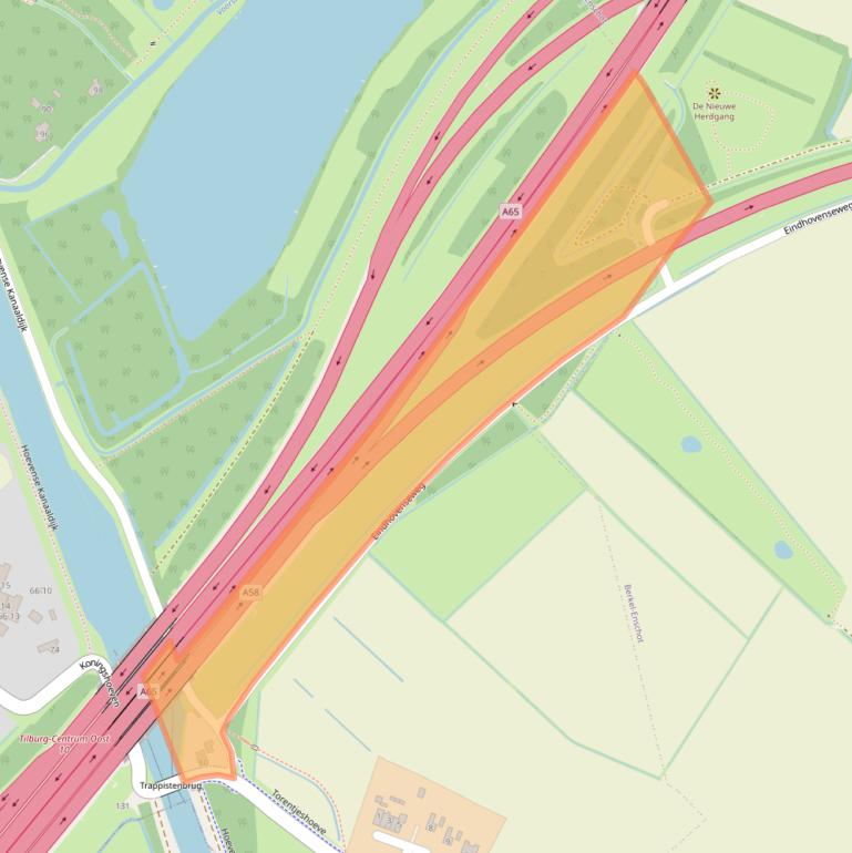 Kaart van postcodegebied 5018TA.