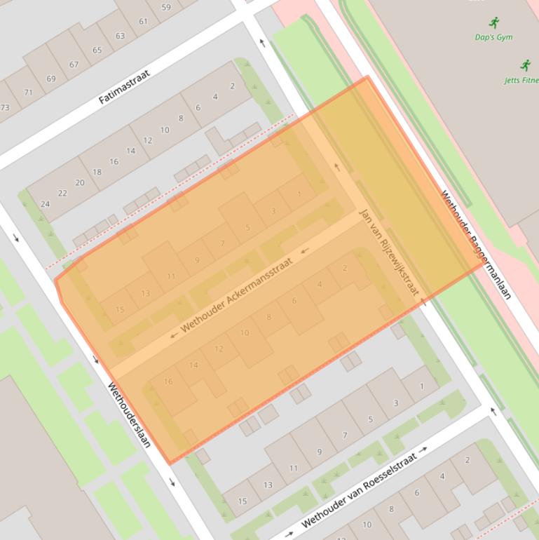 Kaart van postcodegebied 5021AG.