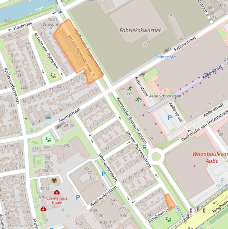 Kaart van postcodegebied 5021AH.