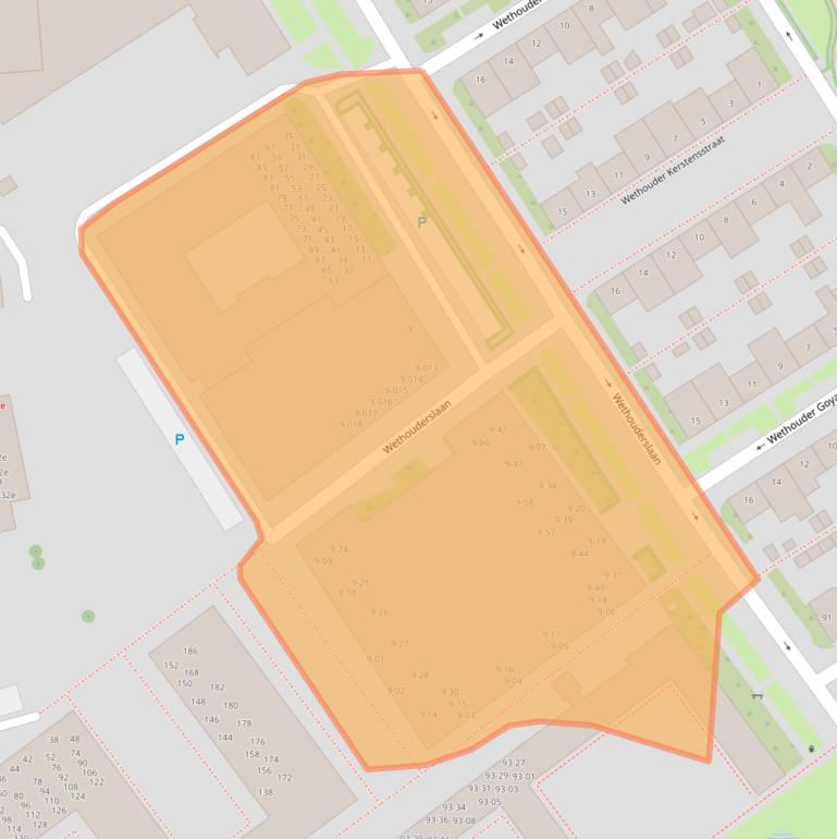 Kaart van postcodegebied 5021AK.