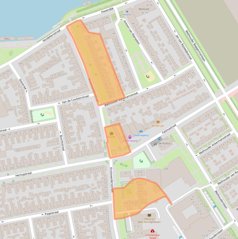 Kaart van postcodegebied 5021BD.