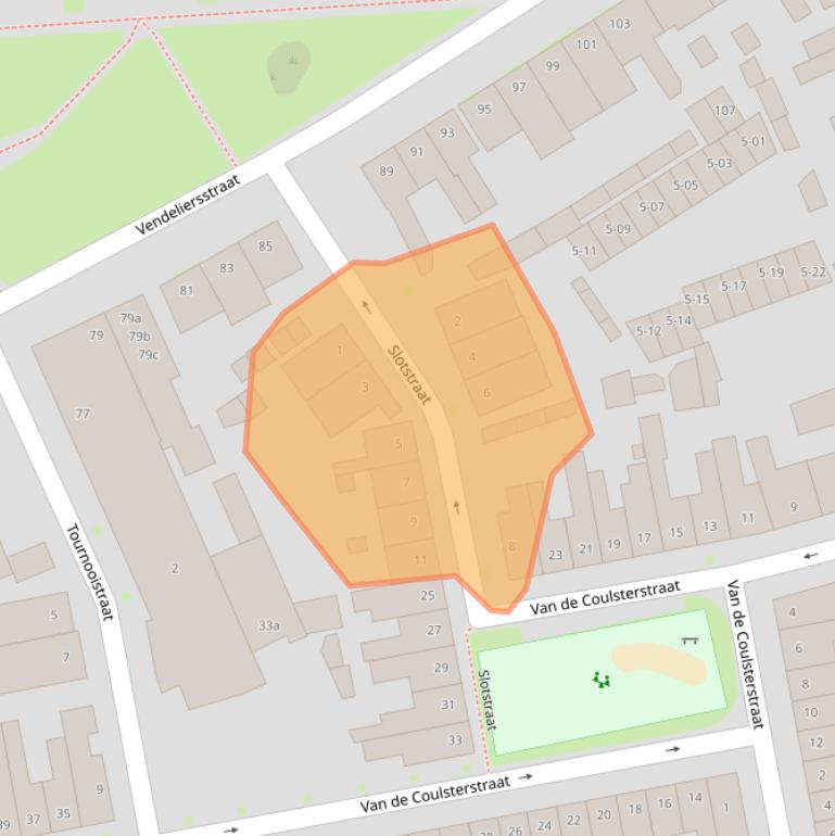 Kaart van postcodegebied 5021BH.