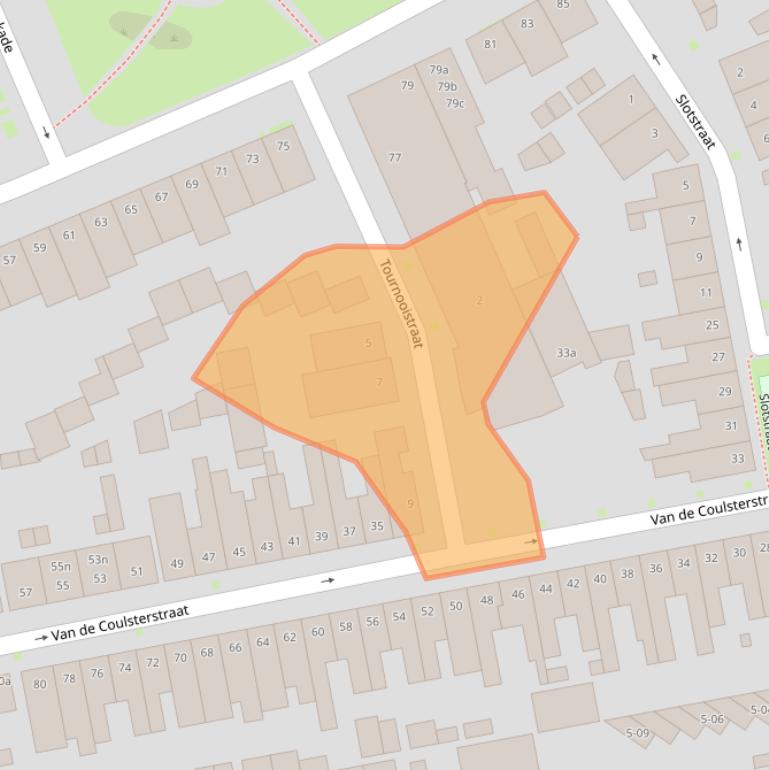 Kaart van postcodegebied 5021BJ.