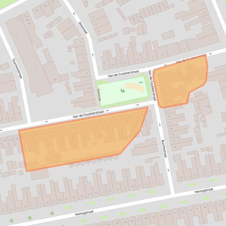 Kaart van postcodegebied 5021BM.